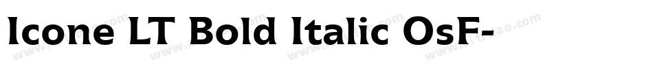 Icone LT Bold Italic OsF字体转换